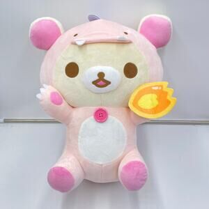San-X Original Korilakkuma Pink "Plays with Dino" Series Plush Round 1 Exclusive